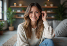 Différence entre coupe dégradée et coupe effilée : choisir sa coupe de cheveux Femme souriante avec cheveux naturels et décontractés